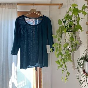 EILEEN FISHER Linen Jersey Top (NWT)